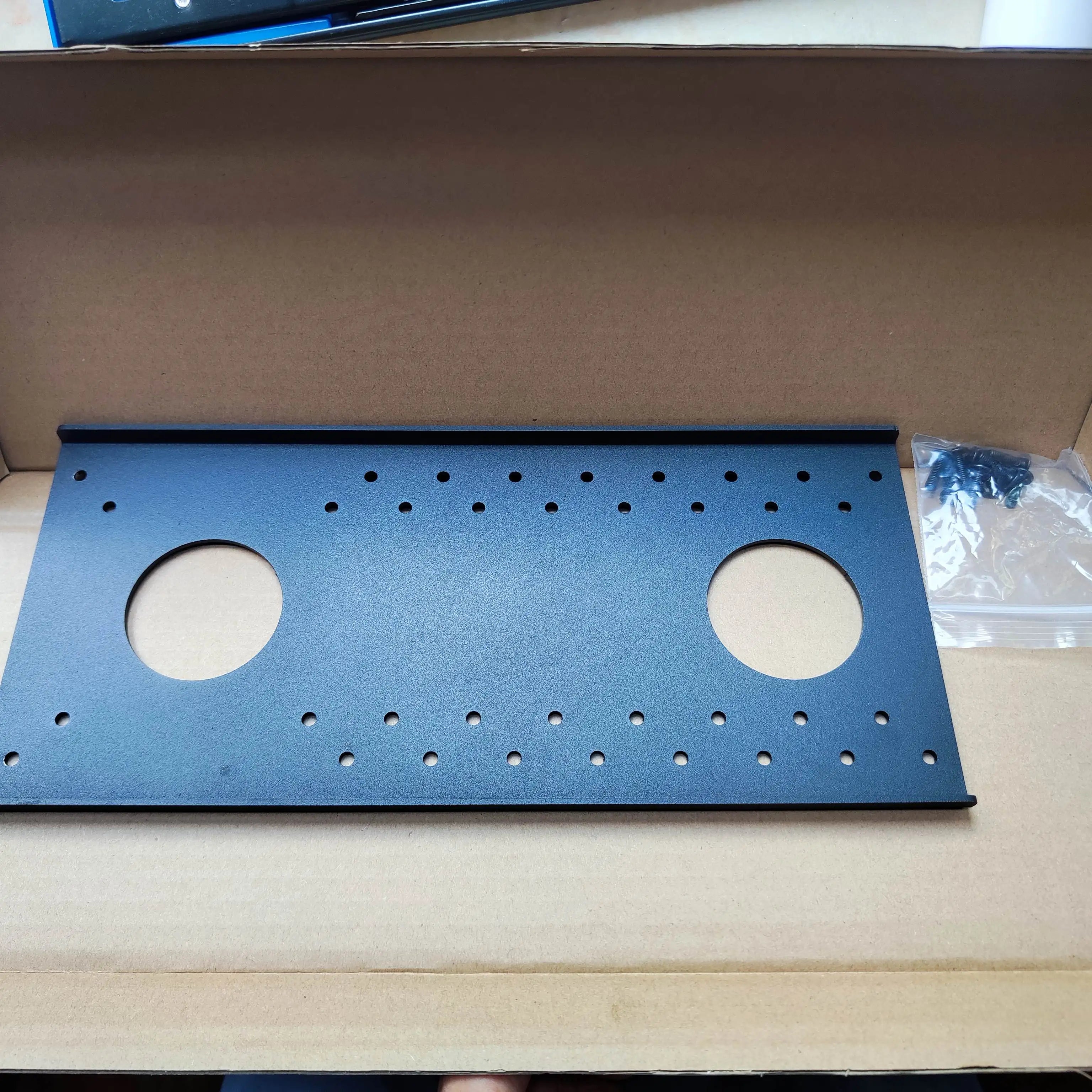 Adjust screen Up and Down or Left Right with monitor support by a borad through VESA holes height lower setting - Board