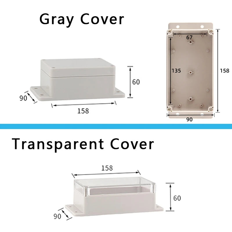 F-type outdoor waterproof junction box - waterproof box for outdoor monitoring - plastic power connection terminal