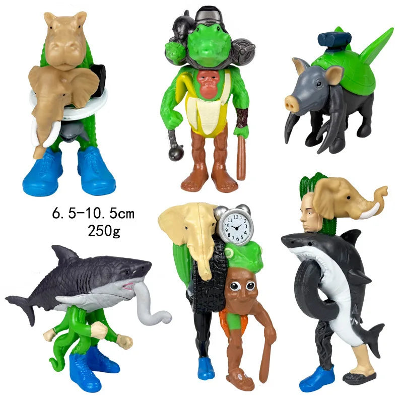 Italian Brainrot AI Animals Tung Tung Tung Sahur Figure Tralalelo Tralala Figurine Doll Toy Desk Decoration Model