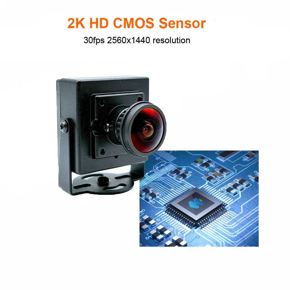 160 Degree Wide Angle 1.8mm Fisheye 2K HD PC Webcam Plug And Play 30fps 2560x1440 High Speed Video Live Computer USB