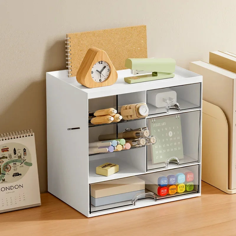 Desktop Combination Slant Insertion Pen Holder Student Desk Stationery Storage Box Large Capacity Office Desk Storage