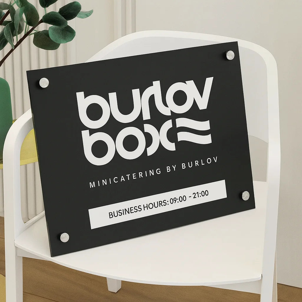 Custom Acrylic Business Logo Sign White Perspex Wall Plaque for Office Reception Beauty Salon Studio Aesthetic Wall