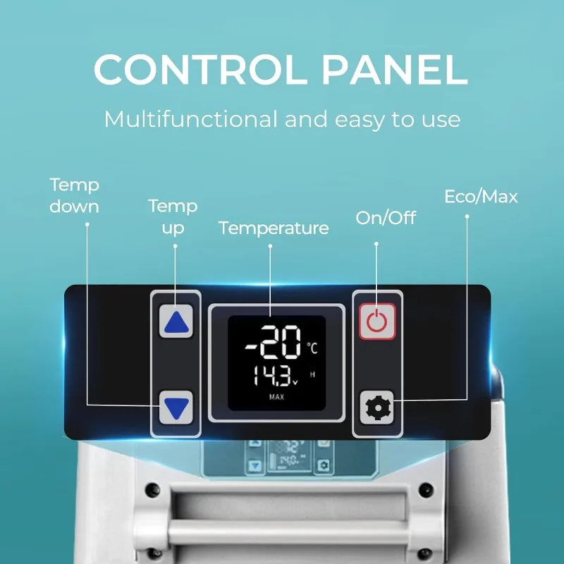 EUHOMY 12 Volt Refrigerator 48QT(45L) Electric Cooler 12V Fridge APP Control 12V Cooler -4℉~68℉ - United States