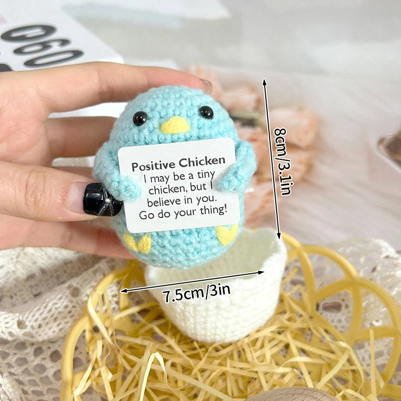 Crochet Ornament Finished Positive Figures Crochet Animals Chicken Desk Accessories Home Office Decor Christmas New