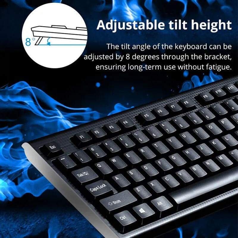 Q9 Single Keyboard USB Square Mouth Business Office Home PS2 Round Hole Wired Desktop Computer - USB - Desktop