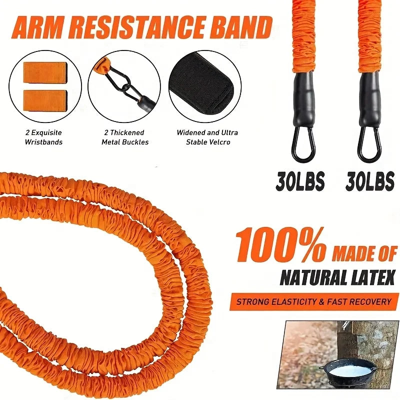 Outdoorfun Baseball Resistance Bands 50lbs/100lbs Trainer for Pitchers Arm Bands for Athletes Improve Pitching Batting