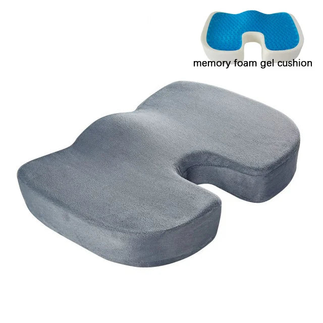 Office Chair Cushion Seat Pad Memory Foam Car Seat Cushion Orthopedic Hemorrhoid Pillow Gel Seat Cushions for Chairs