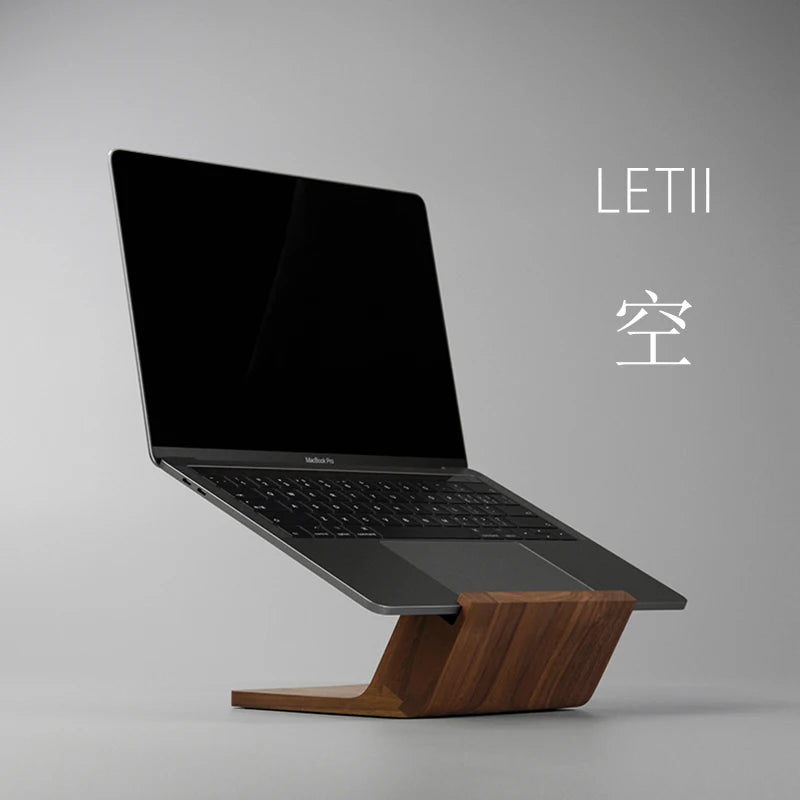 LETII ’Empty’ Minimalist Laptop Stand - Sleek Desktop Base for MacBook & Notebook Modern Desk Organizer by Letian