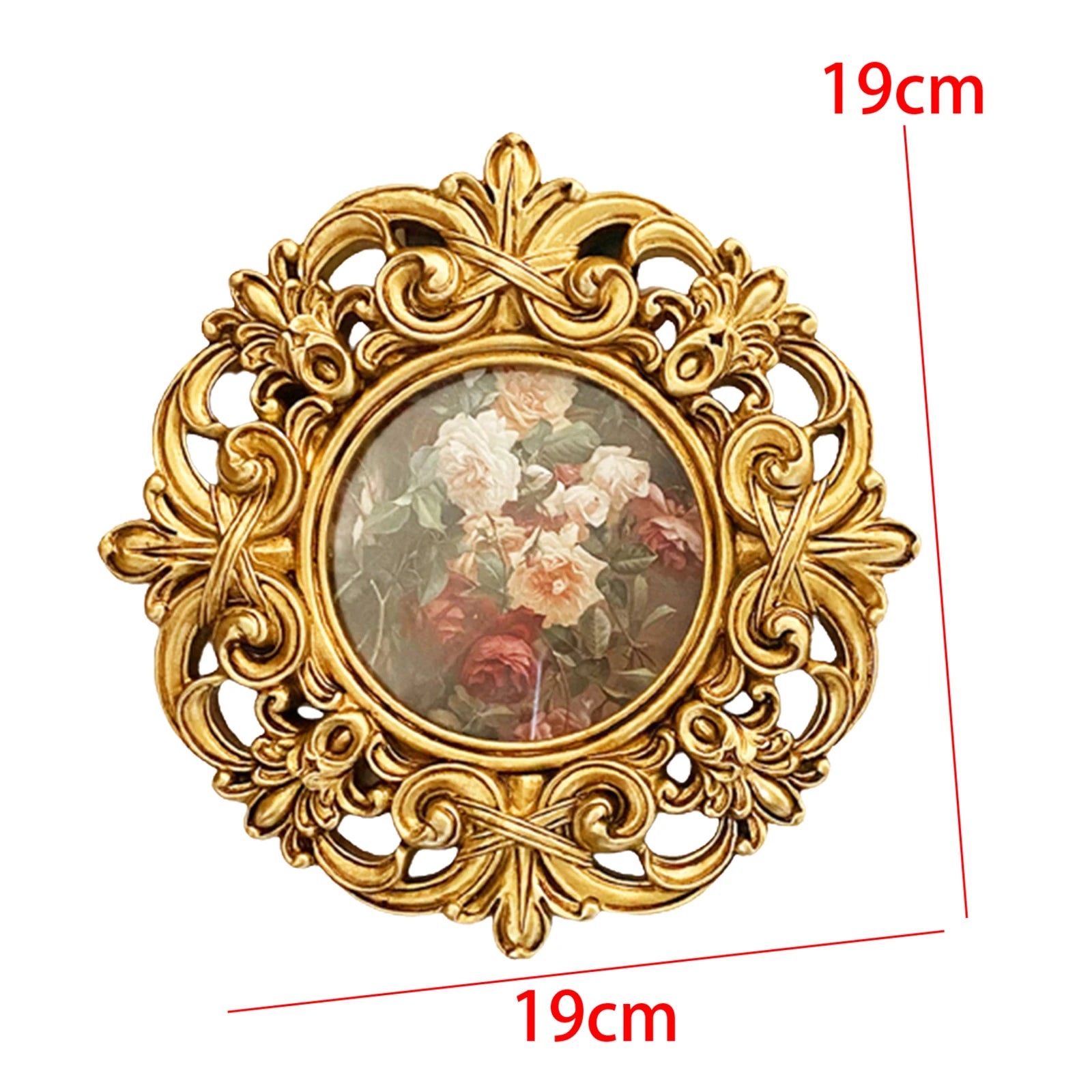 Luxury Antique Resin Photo Display Frame Hanging Elegant Picture Holder Luxury Gift for Office Living Room Decor