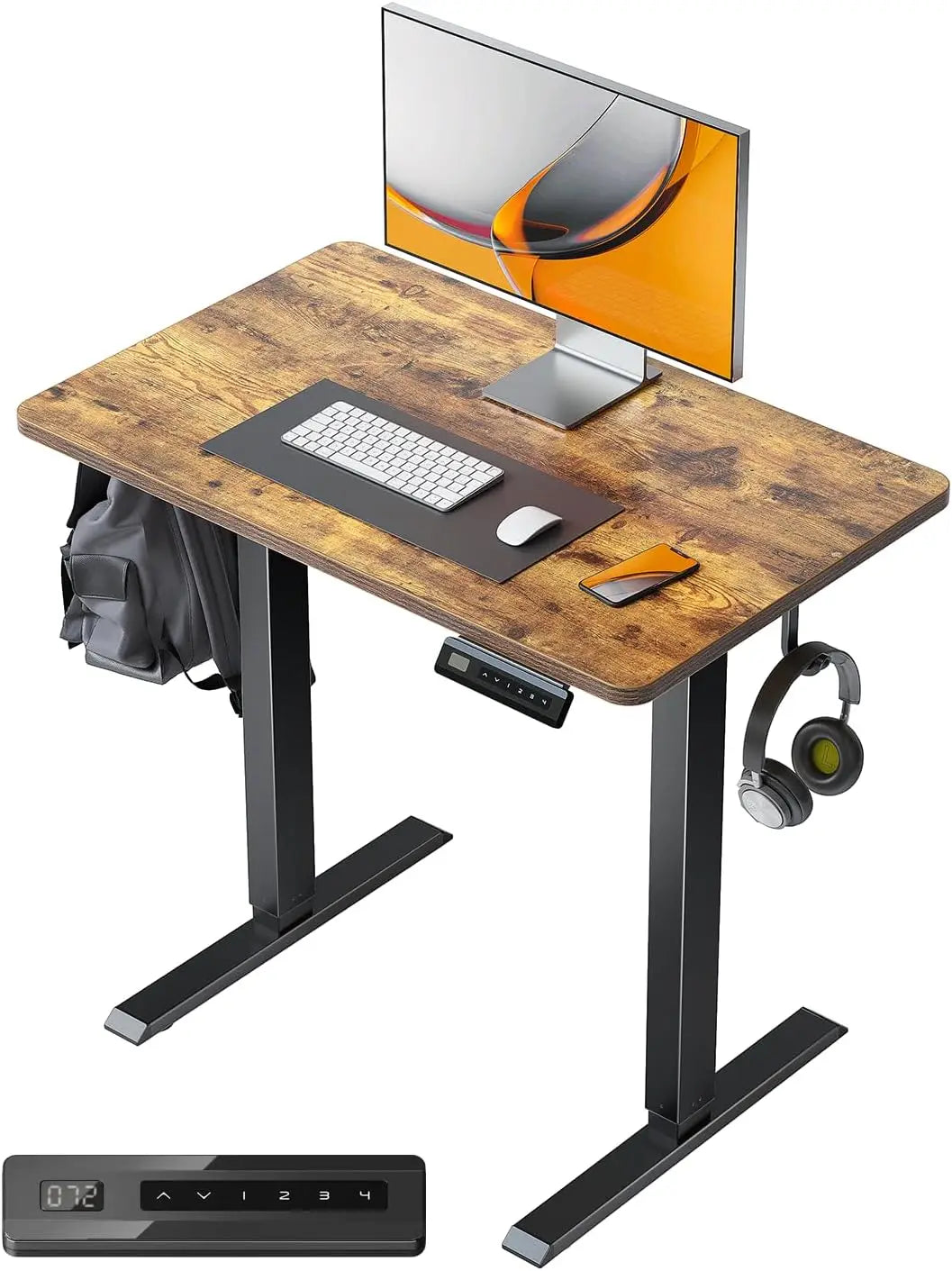 Standing Desk Adjustable Height Stand up Home Office Desk,Electric Standing Computer Desk with Memory Presets Fixable