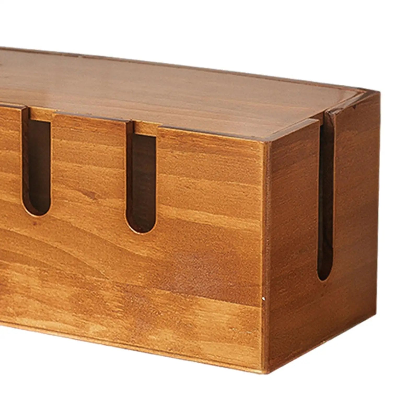 Cable Management Box Hide Conceal Wood Cord Organizer for Power Cord Box