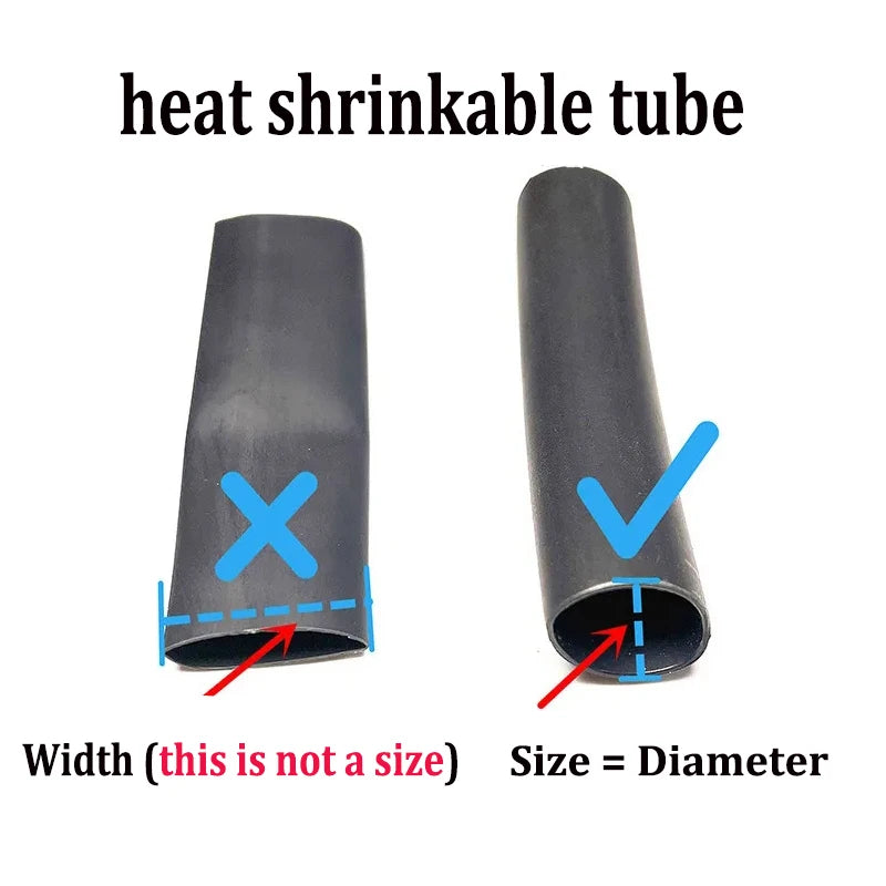 1M 2:1 7 Colors 15mm 20mm 30mm 35mm 40mm 60mm 80mm 150mm 180mmHeat Shrink Heatshrink Tubing Tube Wire Dropshipping