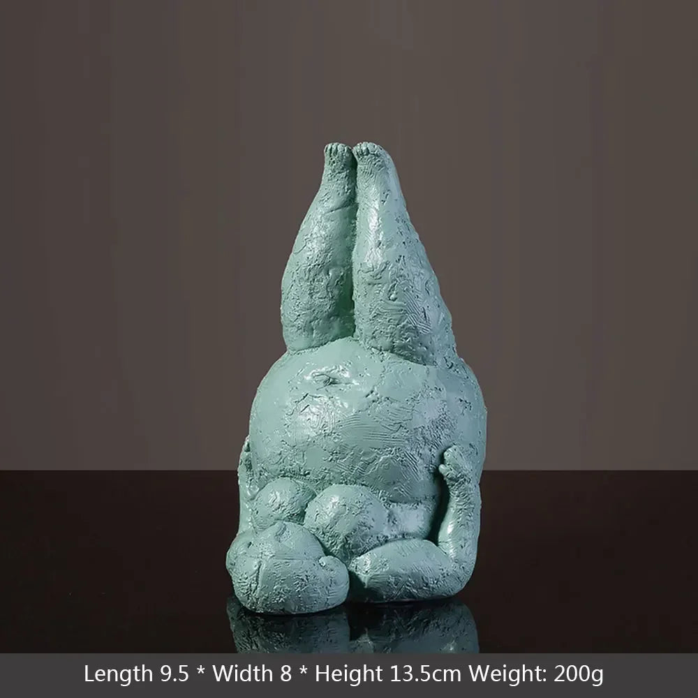 Resin Abstract Fat Lady Yoga Statue Home Decor Decoration Room Figurines For Interior Desk Accessories Sculptures