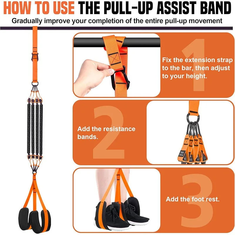 Pull Up Assistance Bands Set Resistance Strap for Pull-ups Assist for Men Women Hanging Training Chin-up Workout Body