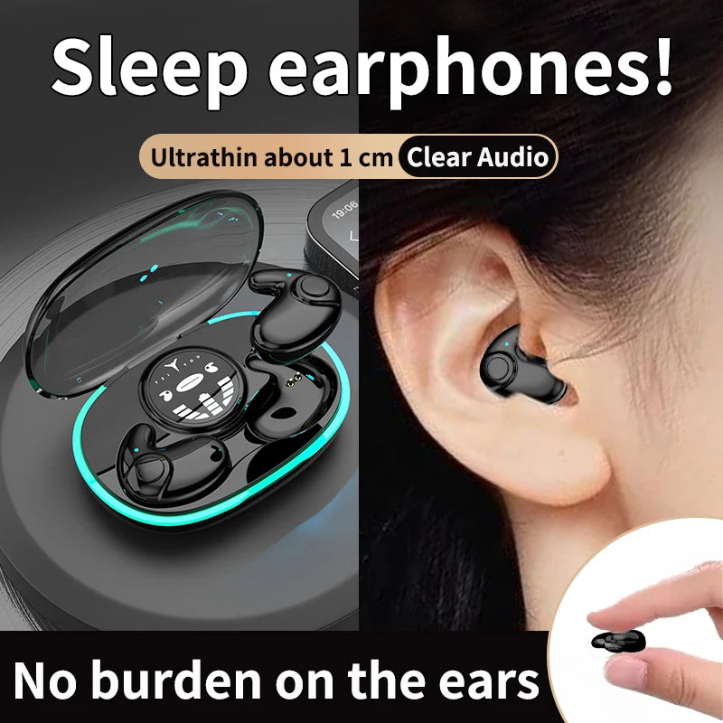 Sleep Earbuds for Side Sleepers Invisible Bluetooth Ear Buds 6H Playback Comfortable Sleeping Headphone