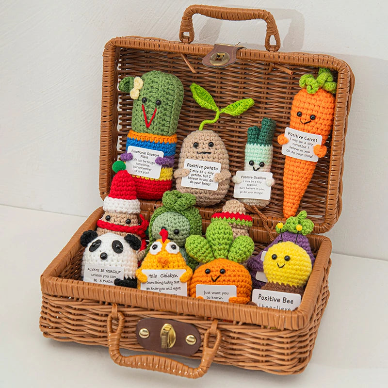 Positive Potato Ornament Desk Accessories Offices Accessories Desktop Decoration Crochet Fruits Vegetables New Year Gift