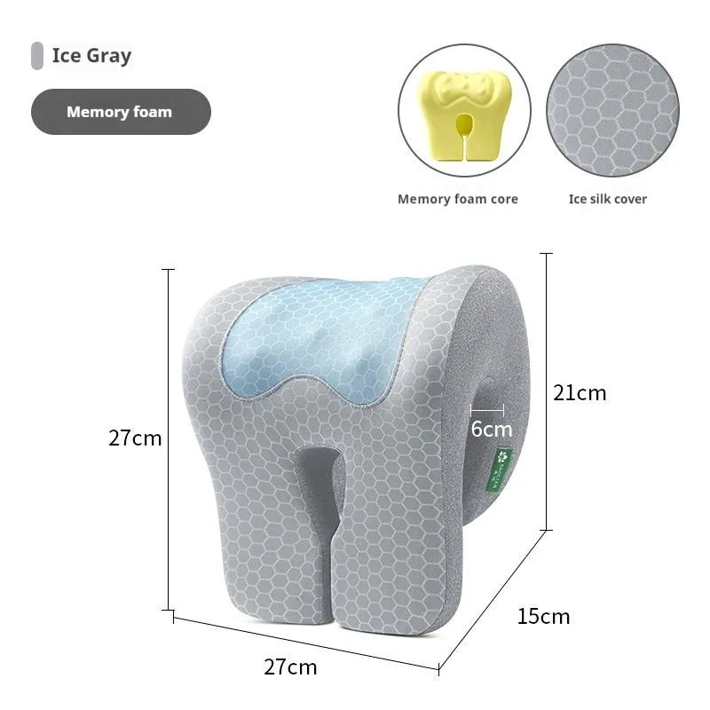 Office Chair Headrest Pillow Head Neck Shoulder Support Cushion Ergonomic Neck Pain Relief Memory Foam Travel Sleeping