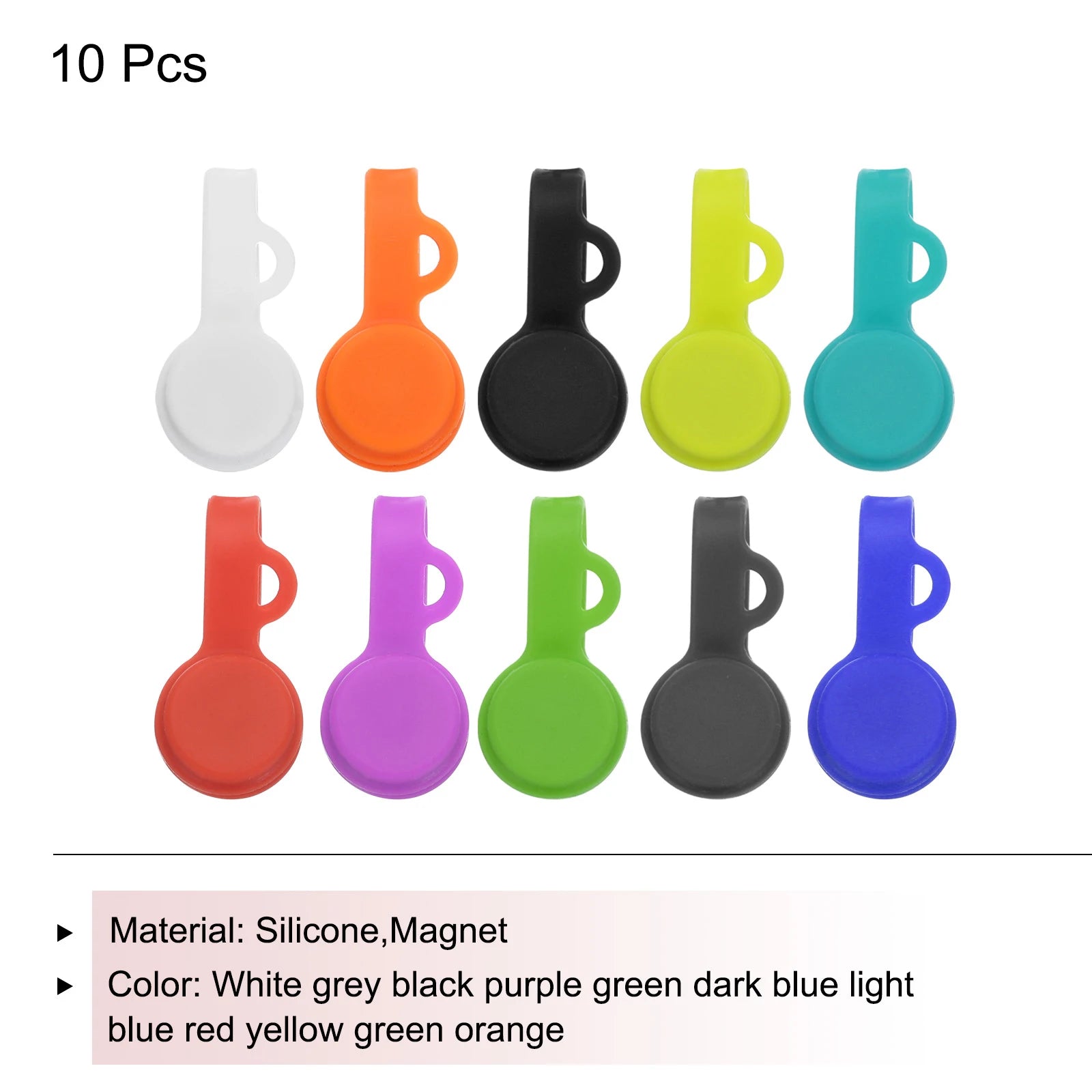 10Pcs Magnetic Cable Clips 2.8 Inch x 0.6 Inch Magnetic Cord Organizer Cable Ties Reusable Twist Ties for Home Kitchen