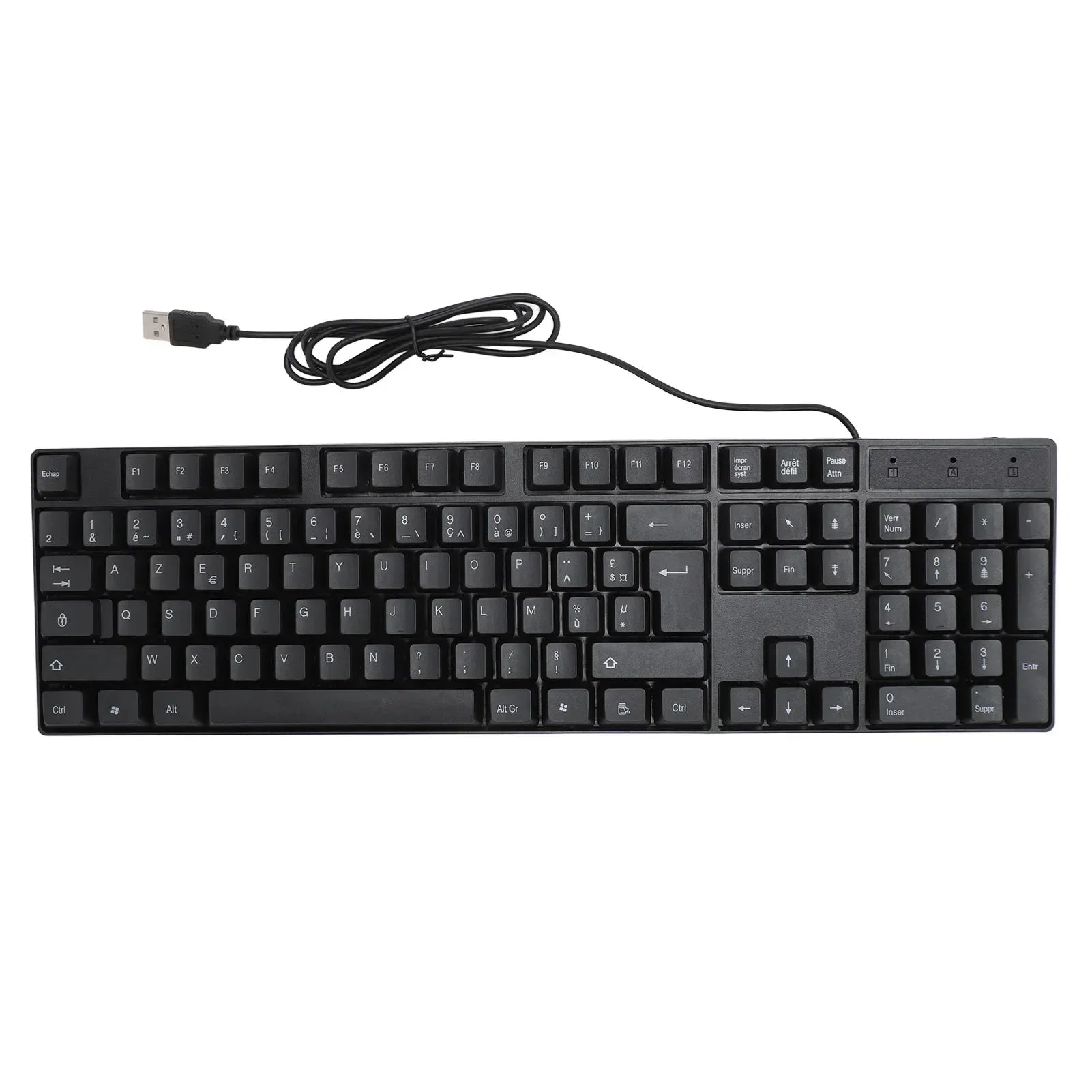104 Keys USB Wired Keyboard English/Russian/Spanish/French Language Ergonomic Design Gaming Keyboard for Office Laptops