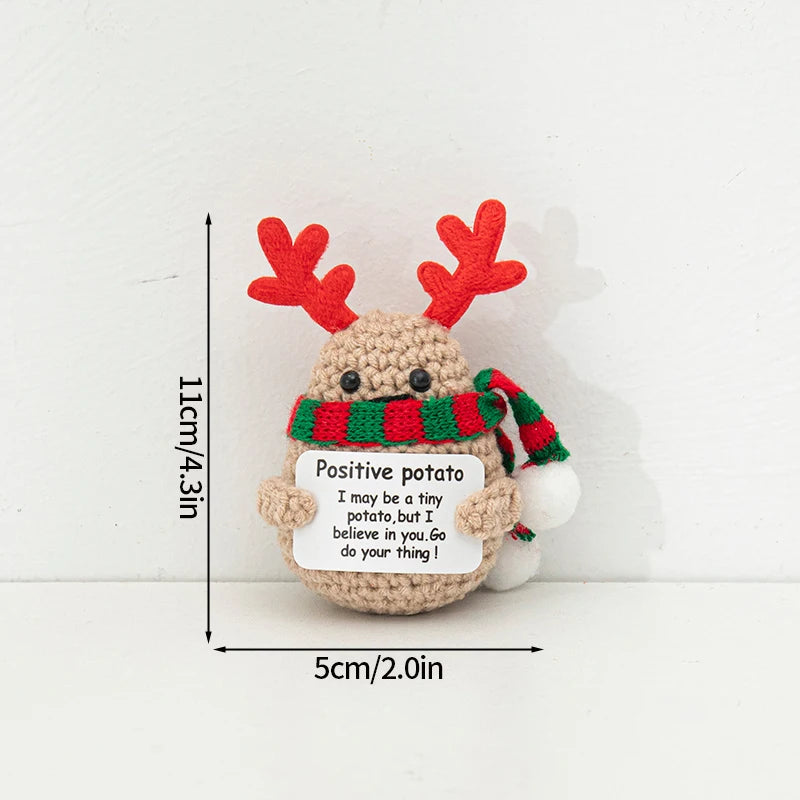 Crochet Ornament Finished Positive Figures Crochet Animals Chicken Desk Accessories Home Office Decor Christmas New