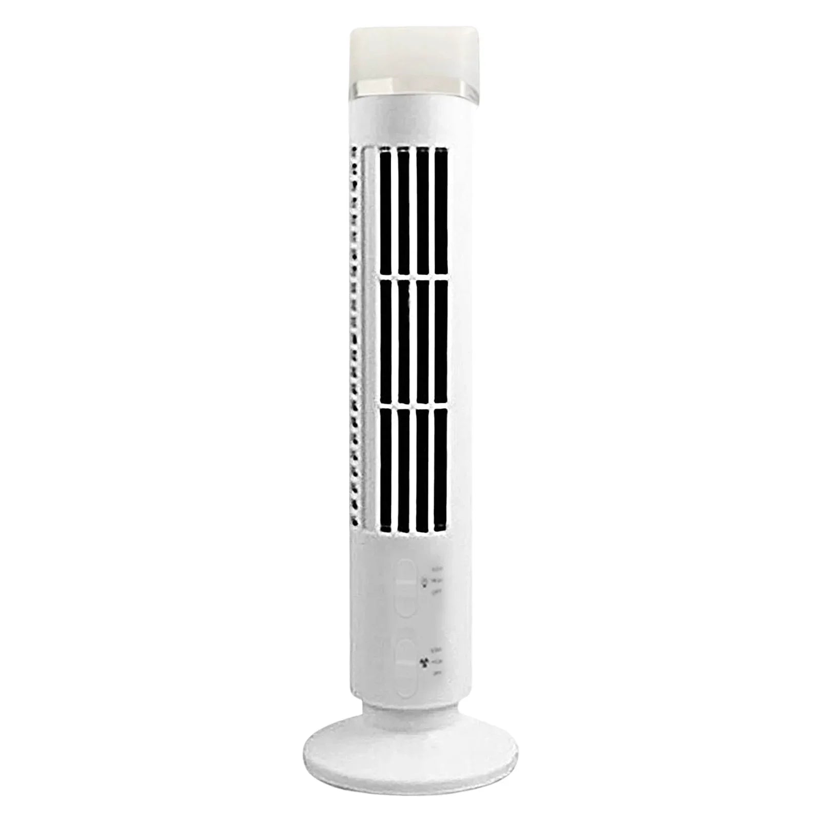 LED Tower Fan Bladeless Cooling Fan 2 Gear Speed No Leaf Air Conditioner Portable Electric Floor Fan for Living Room