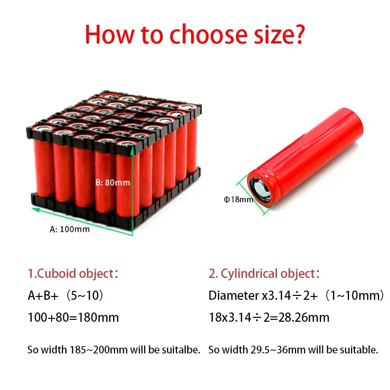1/5/10/20M Red PVC Heat Shrink Tube 7mm ~ 280mm 18650 Lipo Battery Pack Insulated Film Wrap Lithium Case Protection