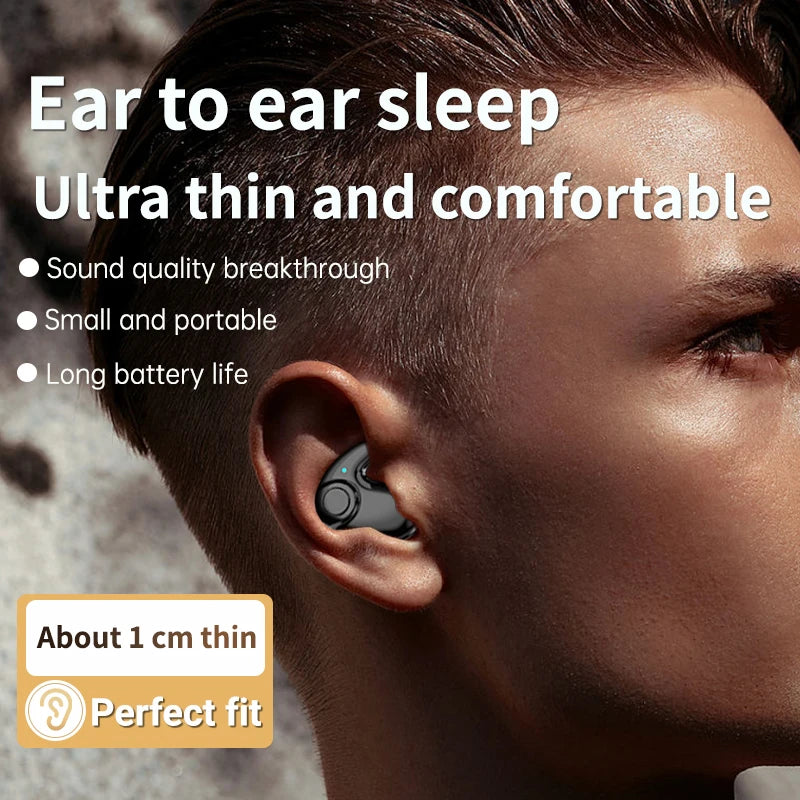 Sleep Earbuds for Side Sleepers Invisible Bluetooth Ear Buds 6H Playback Comfortable Sleeping Headphone