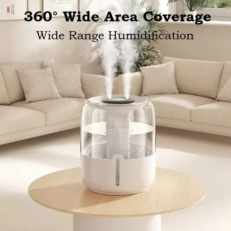 6.8L Large Capacity Humidifier USB Dual Spray Home Office Bedroom Desktop Air Moisturizer Purifier Silent Night Light