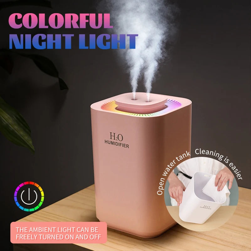 Quiet air Humidifier New 3.3L Large Capacity Humidifier for Home Houseworld and Bedroom Hydrating Spray Aromatherapy