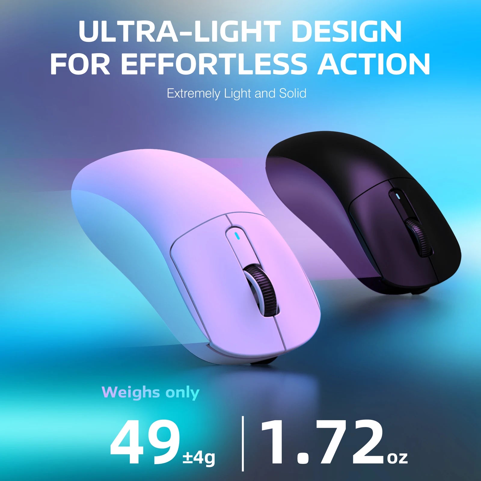 ATTACK SHARK X3 Wireless Gaming Mouse,49g Ergonomic PC Mouse,Triple Modes PAW3395 26K DPI Optical Sensor,Programmable