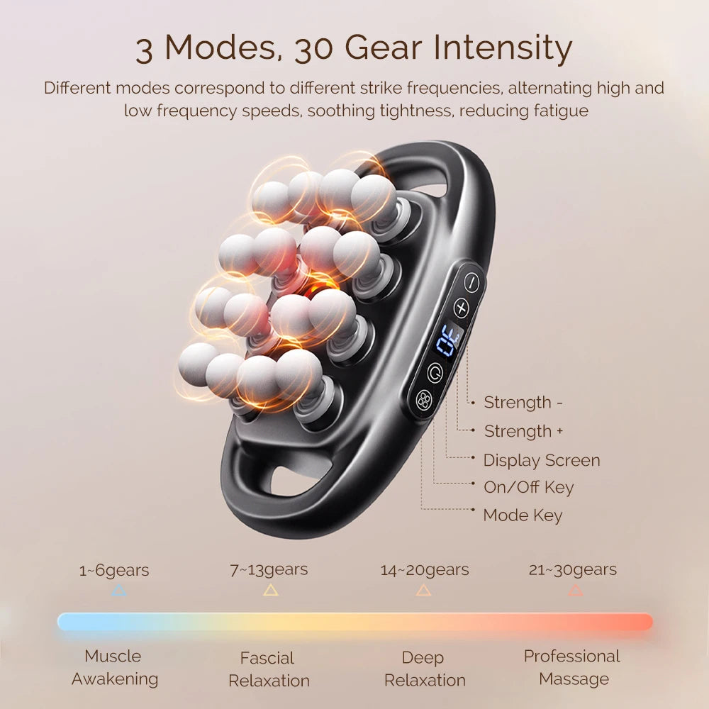 16-Head Fascia Gun High-Frequency Vibration Body Massage Gun Back and Waist Massager Neck Shoulder Massager Muscle
