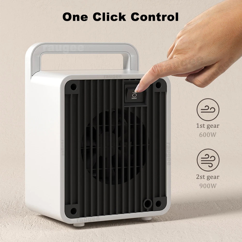 Mini Electric Heater Fast Heating Fan Warm Air Blower for Bedroom Office Desktop Mute Hot Air Blower Portable Winter