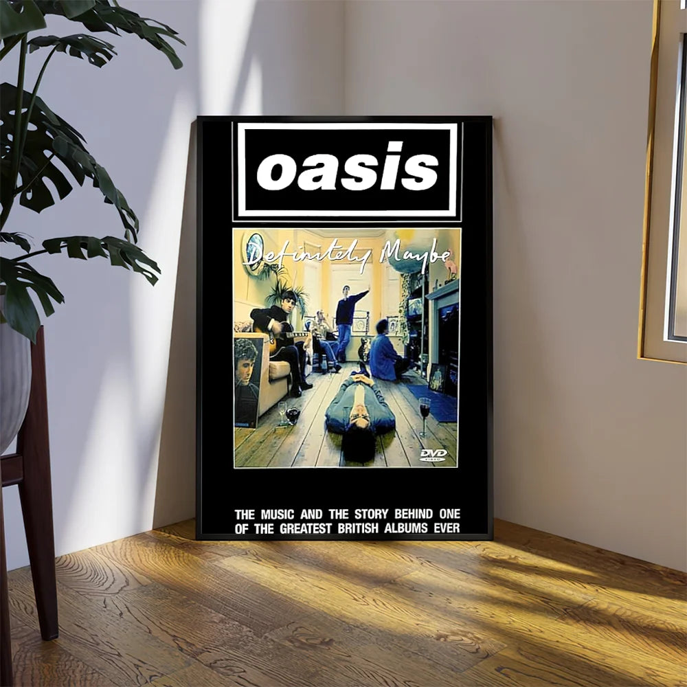 Band O-Oasis D-Definitely M-Maybe Poster Prints Wall Sticker Bedroom Living Home Room Office Decoration Painting Self