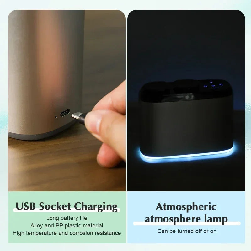 100m³ USB Charge Home Aroma Diffuser Room Fragrance Air Freshener Double Nozzle Set Two Odors Flavoring Bluetooth APP