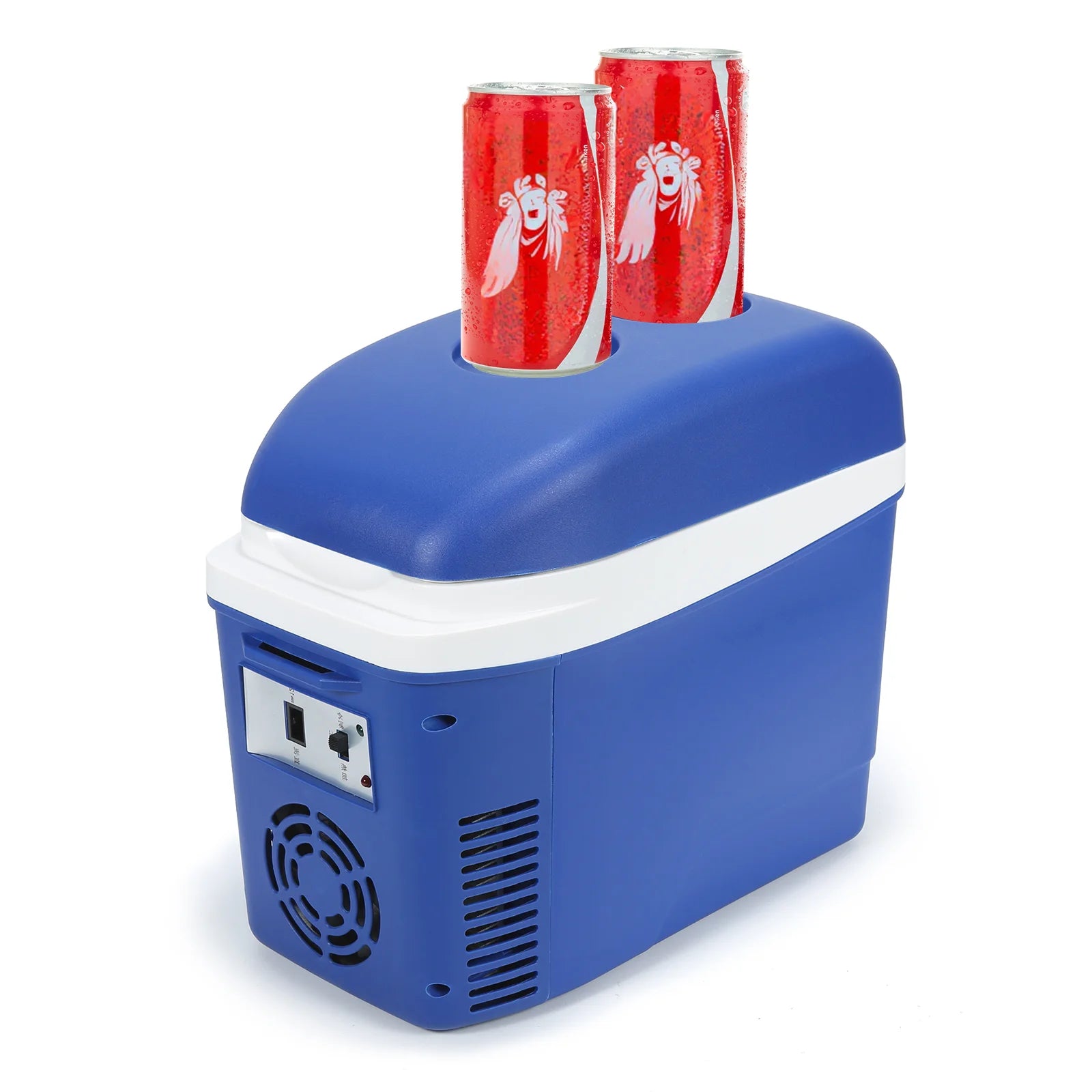 iceBlue Camping Portable Mini Fridge 7L/9Can Home Car Dual-sue Refrigerator Cooler with DC 12V Cigarette Lighter Power