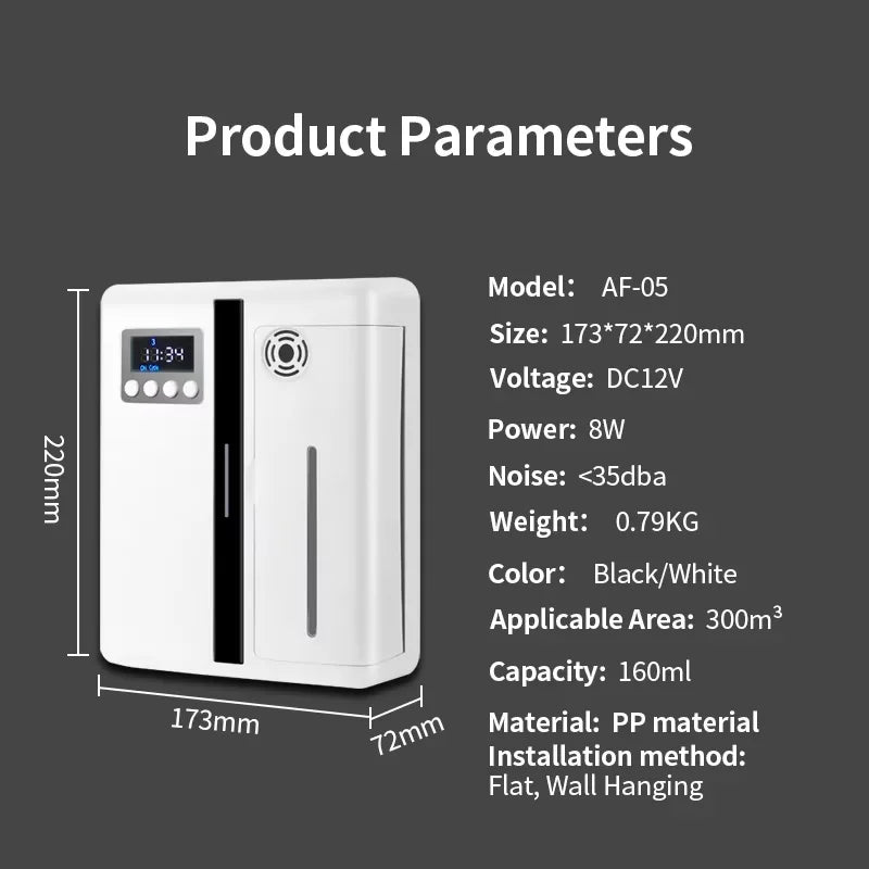 Namste 300m³ Bluetooth Aroma Diffuser Flat Lay Wall Hanging Perfume Fragrance Diffuser Home Flavoring Air Freshener Air