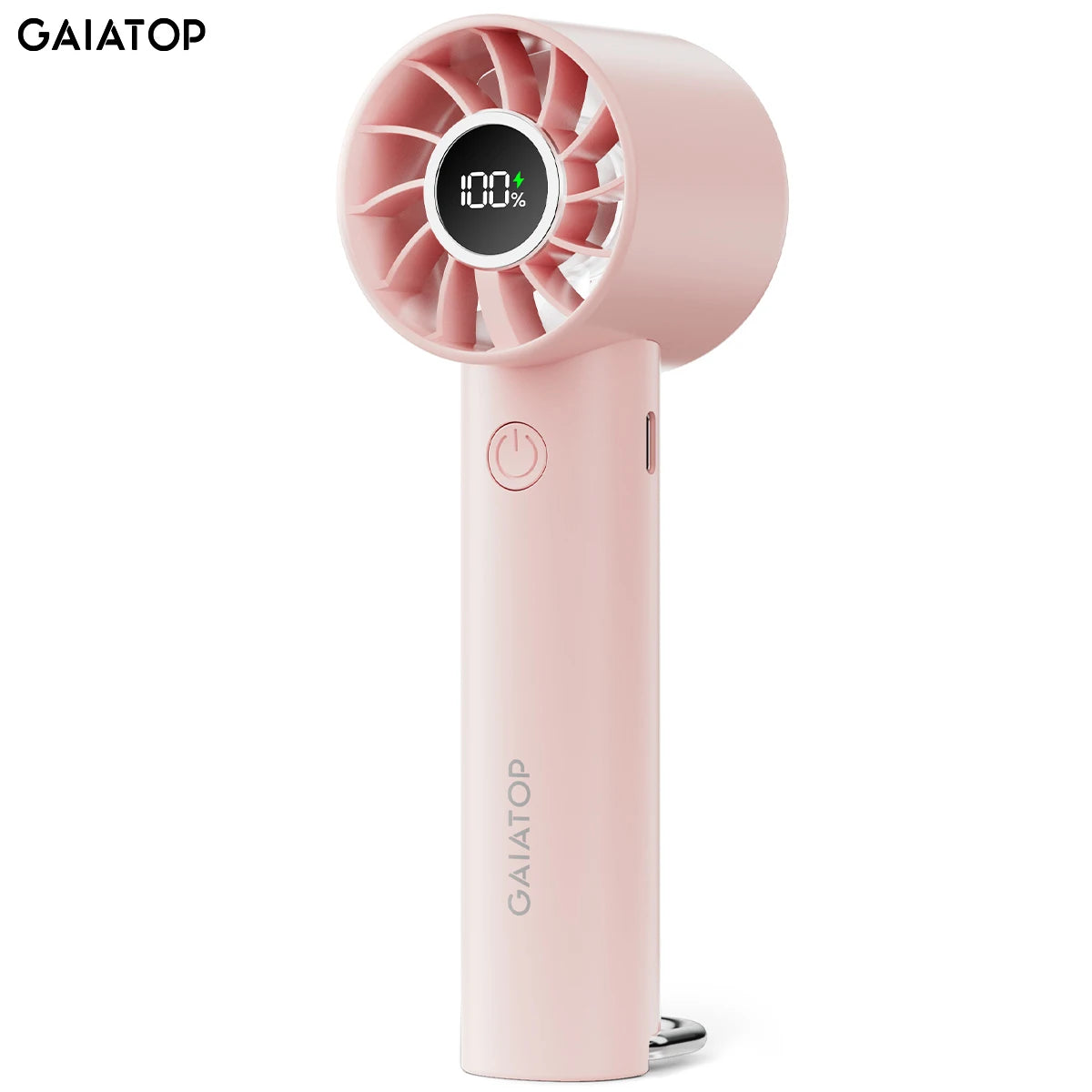 GAIATOP Portable Mini Fan Handheld Fan with LED Display & Flashlight 3 Speeds 2000mAh USB Rechargeable Battery Fan