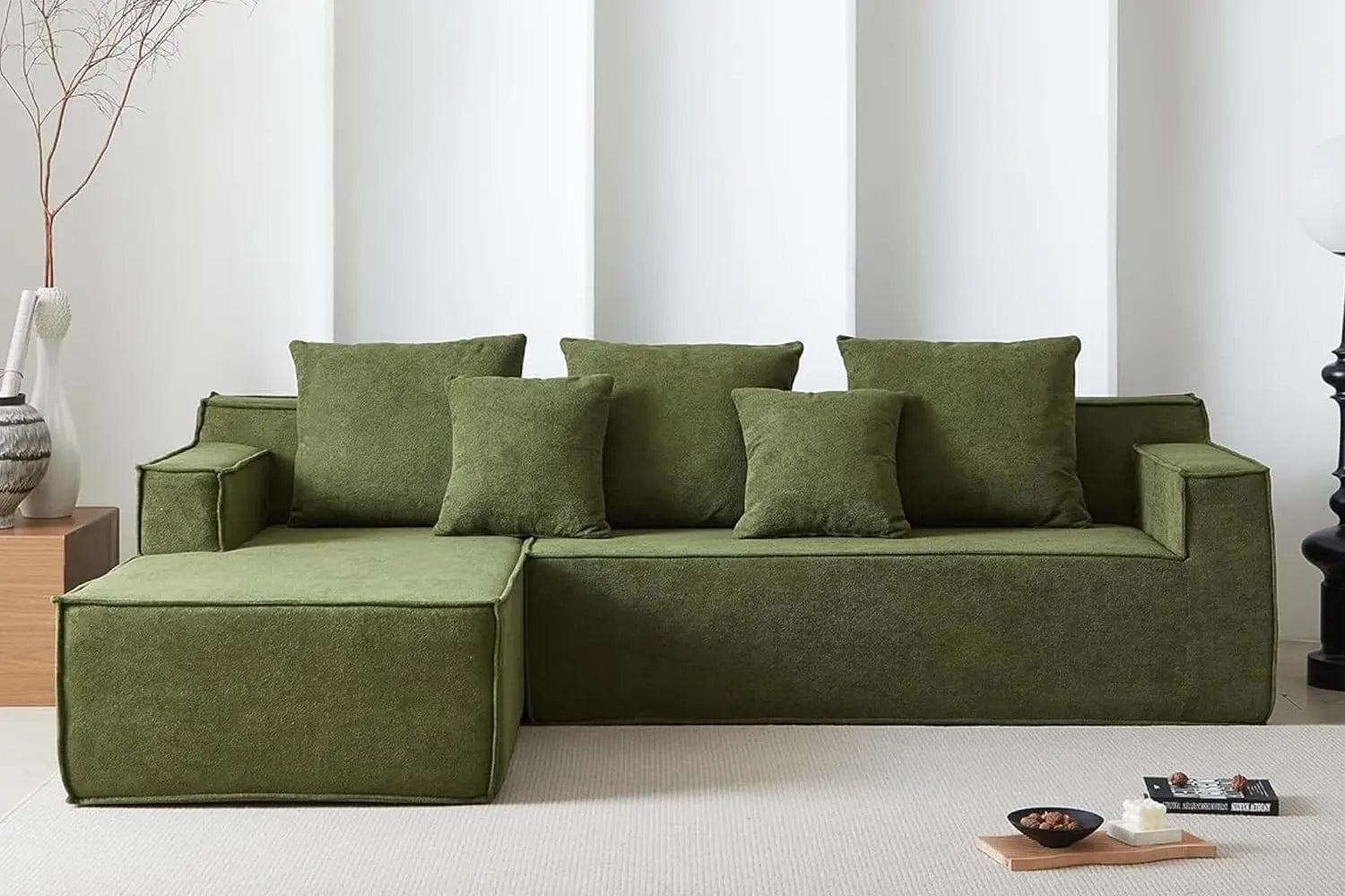 Sofa-in-a-Box Memory Foam 2 Seater Sofa Couch No Installation & Easy to Move Modern Living Room Sofa Couch