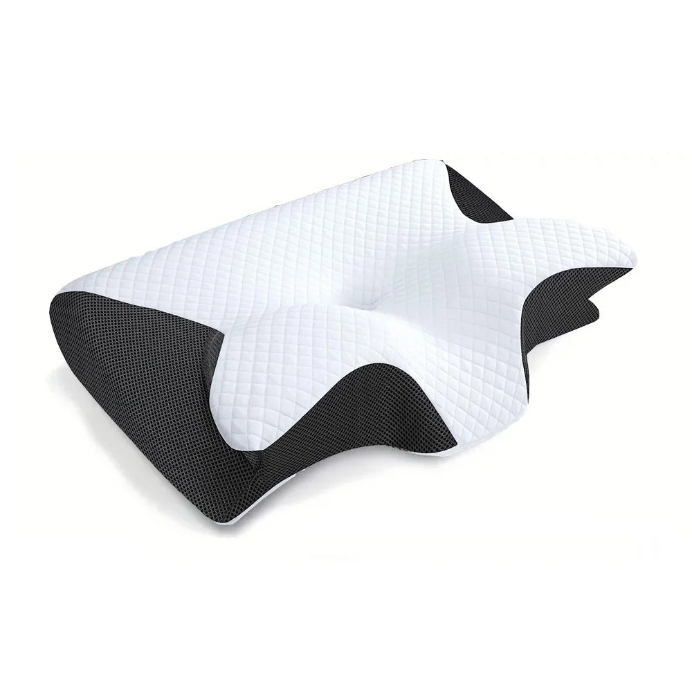1pc Memory Foam Cervical Pillow 2 in 1 Ergonomic Contour Orthopedic Pillow for Neck Pain Contoured Support Pillows,Neck