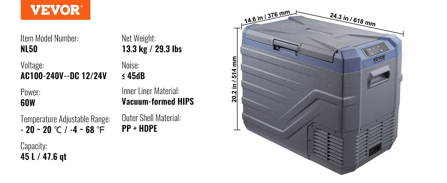 SucceBuy 8L to 75L Car Refrigerator Fridge Portable Icebox Single&Dual Zone w/Blue Tooth Temp Adjustable for Outdoor