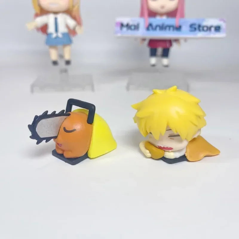 Chainsaw Man Denji Figure Sleeping Aki Decoration Kawaii Action Figurine Power Staue Anime Table Decor Desk Accessories