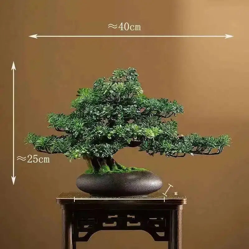 Simulation fake tree bonsai home living room Chinese sand table hotel porch landscaping decoration green plant