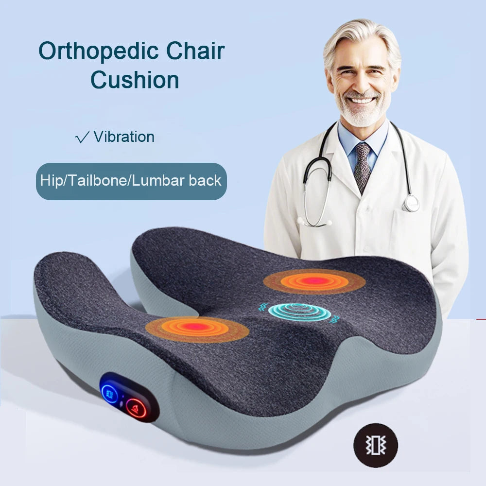 Orthopedic Chair Cushion Memory Foam Office Chair Cushion Car Seat Support Waist Pillow Massage Buttocks Coccyx Cushion