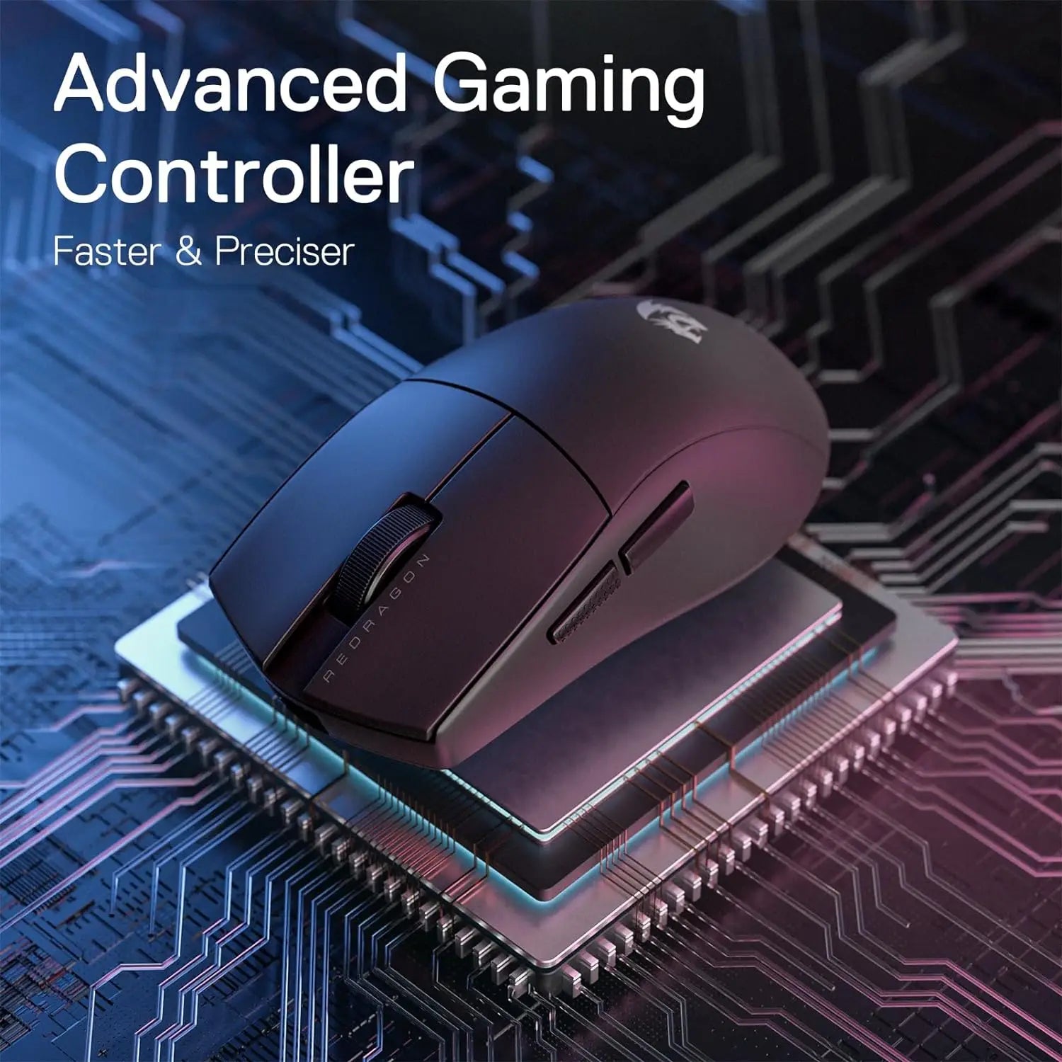 Redragon M916 Wireless Gamer Mouse 49G Ultra-Light 8K DPI 2.4G Wireless Gaming Mouse w/Ergonomic Natural Grip Build