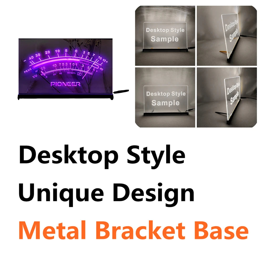 Pioneer Peak VU dB LED Neon Sign-3D Carving Wall Art for Home,Room,Bedroom,Office,Farmhouse Decor - Violet-Z