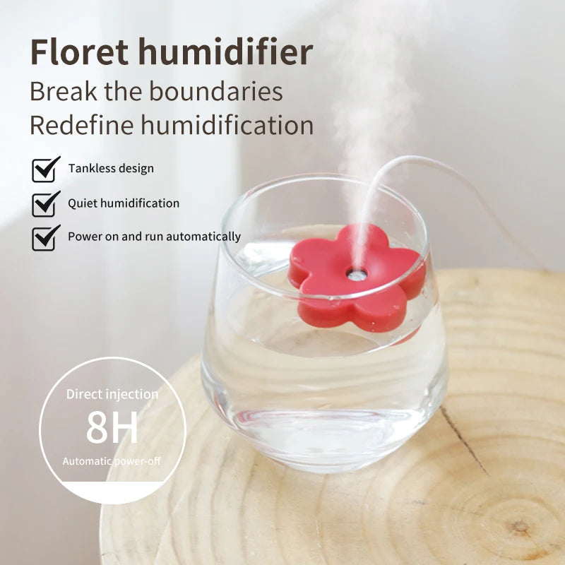 Portable Mini USB with Filter Flower Humidifier Bottle Aroma Diffuser Mist Maker Cool Mist Air Humidifier For Home