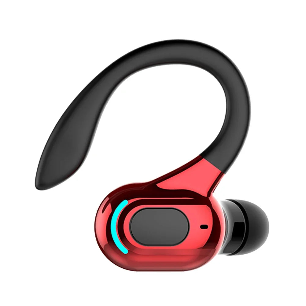 M-F8 Waterproof Bluetooth 5.2 Single Ear Wireless Earbuds with Noise Cancellation and 10 Hours Battery Life - Red