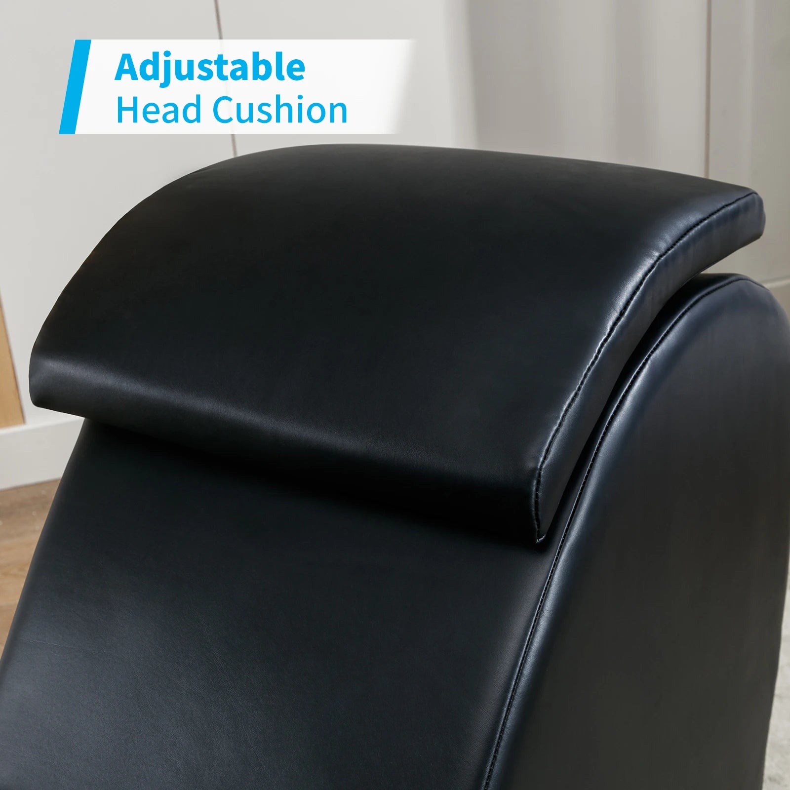 Curved Yoga Chaise Lounge for Adult Stretching Exercising and Relaxing Indoor Lounge Chair with Adjustable Head Cushion