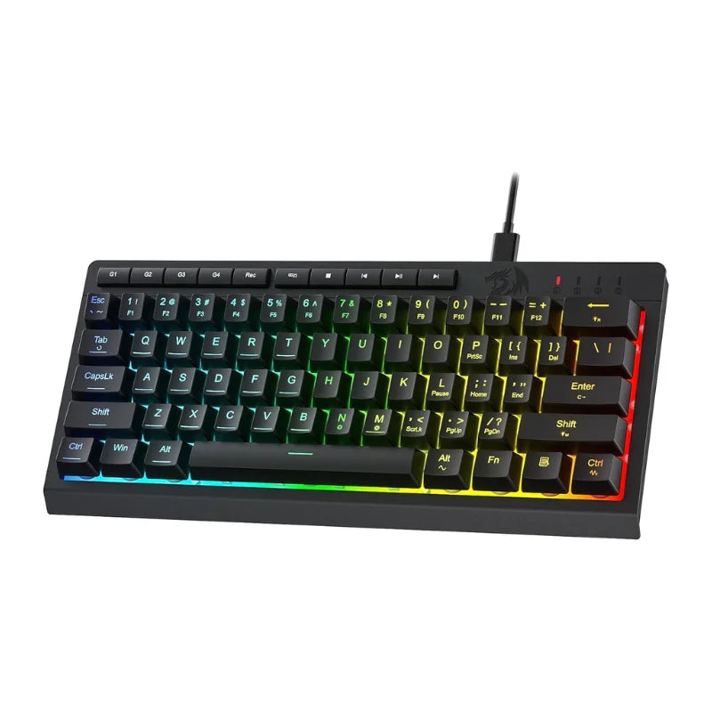 Redragon K522 60% Wired RGB Membrane Gaming Keyboard,Compact 61 Keys Linear Mechanical-Feel Switch - GERMANY - Desktop