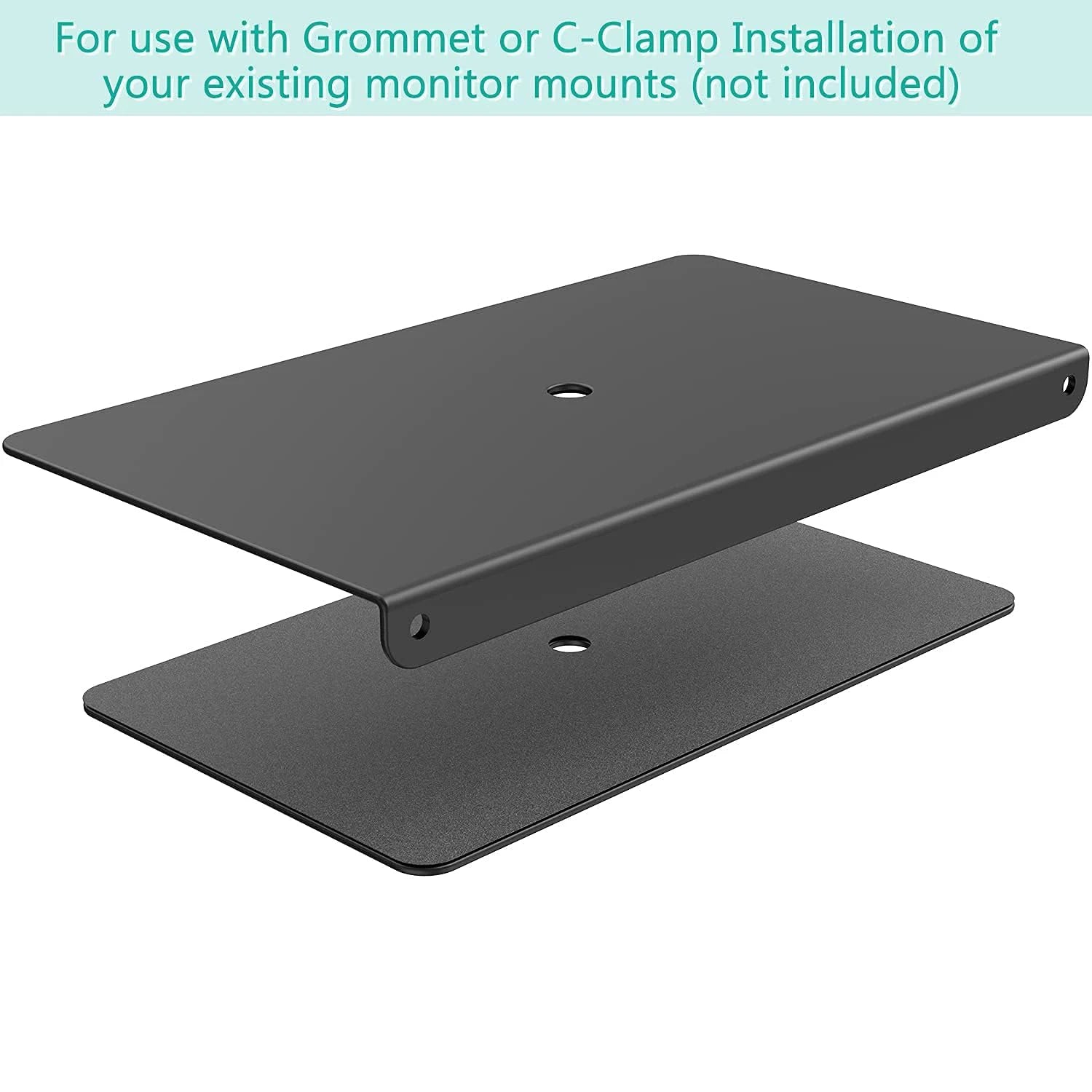 Monitor Mount Reinforcement Plate for Thin Glass and Other Fragile Table Tops with Most Monitor Bracket (CGRP-B)